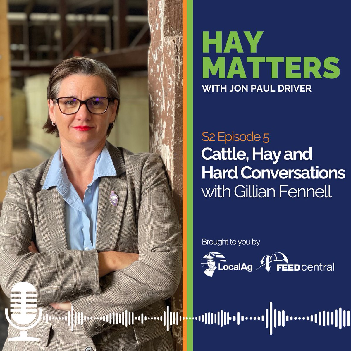 In the latest Hay Matters Podcast, brought to you by LocalAg and Feed Central, Jon Paul Driver is joined by cattle producer, advocate and agfluencer Gillian Fennell.

Gillian has spent time serving on industry boards and committees at a local, state and national level, and has a