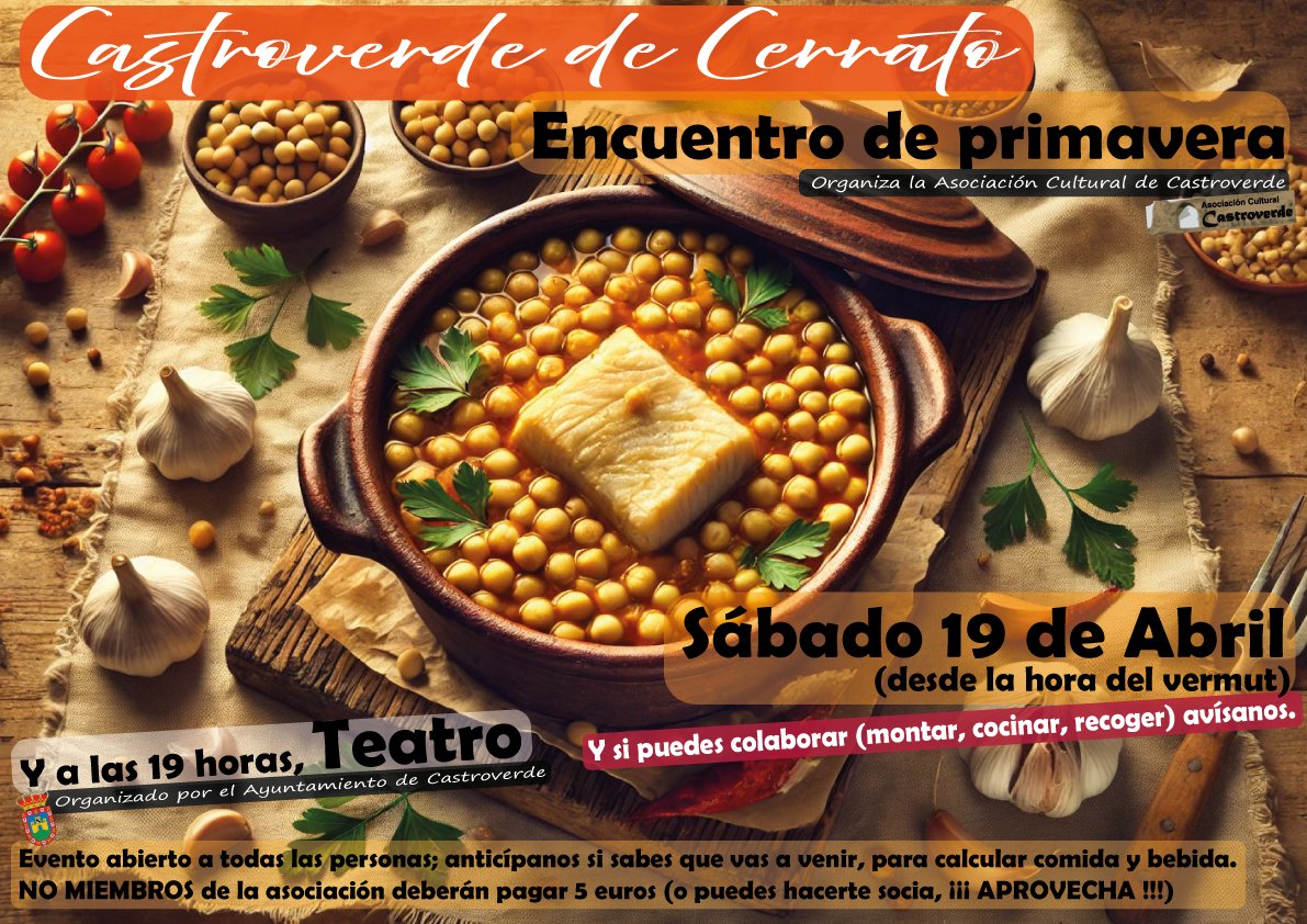 CastroverdeAsoc's tweet photo. Ya está aquí nuestro encuentro de primavera!!! Si sabes que vas a venir, avísanos para calcular cantidad de comida y bebida. https://t.co/kkCcAVRuNc