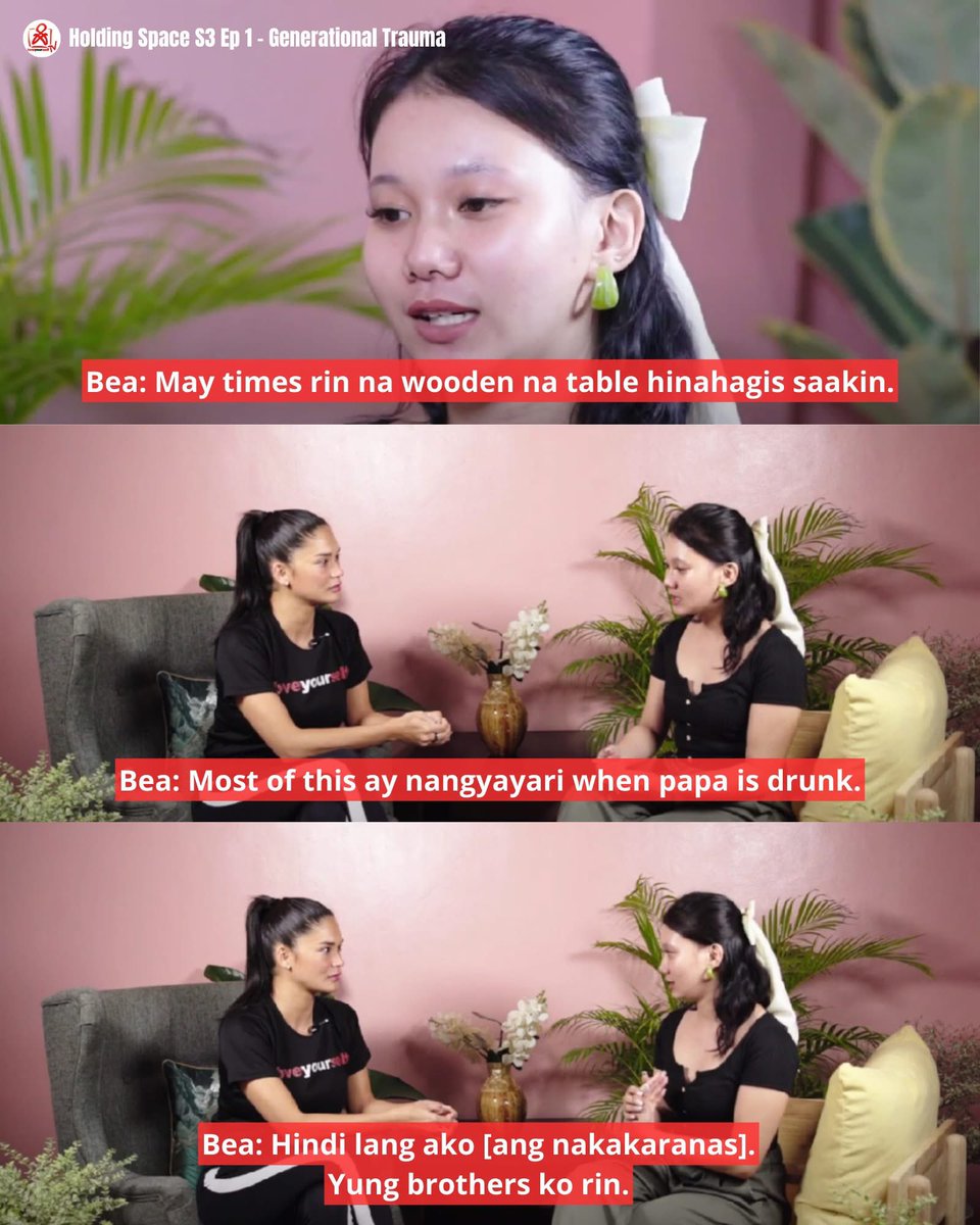 TRIGGER WARNING!
In the first episode of Holding Spaces Season 3, Bea shared her experience about Generational Trauma.

Ikaw ba, ano ang generational trauma story mo? Comment down below and share your experiences.

You may watch the full video on this link: