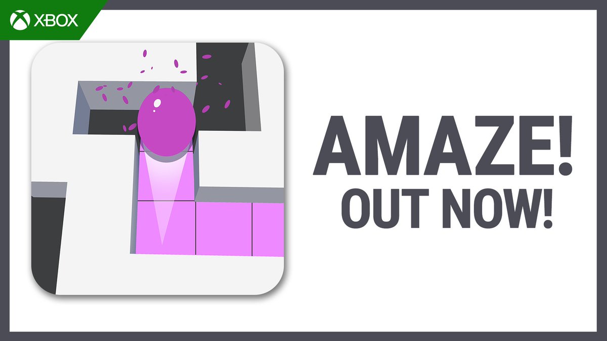 🎨 AMAZE is out now on Xbox!
Swipe, paint, and pop your way through hundreds of colorful maze puzzles.

Classic, Time Rush, Limited Moves, and 2-player modes await!
Ready to fill every square? 🟩🌀🎮