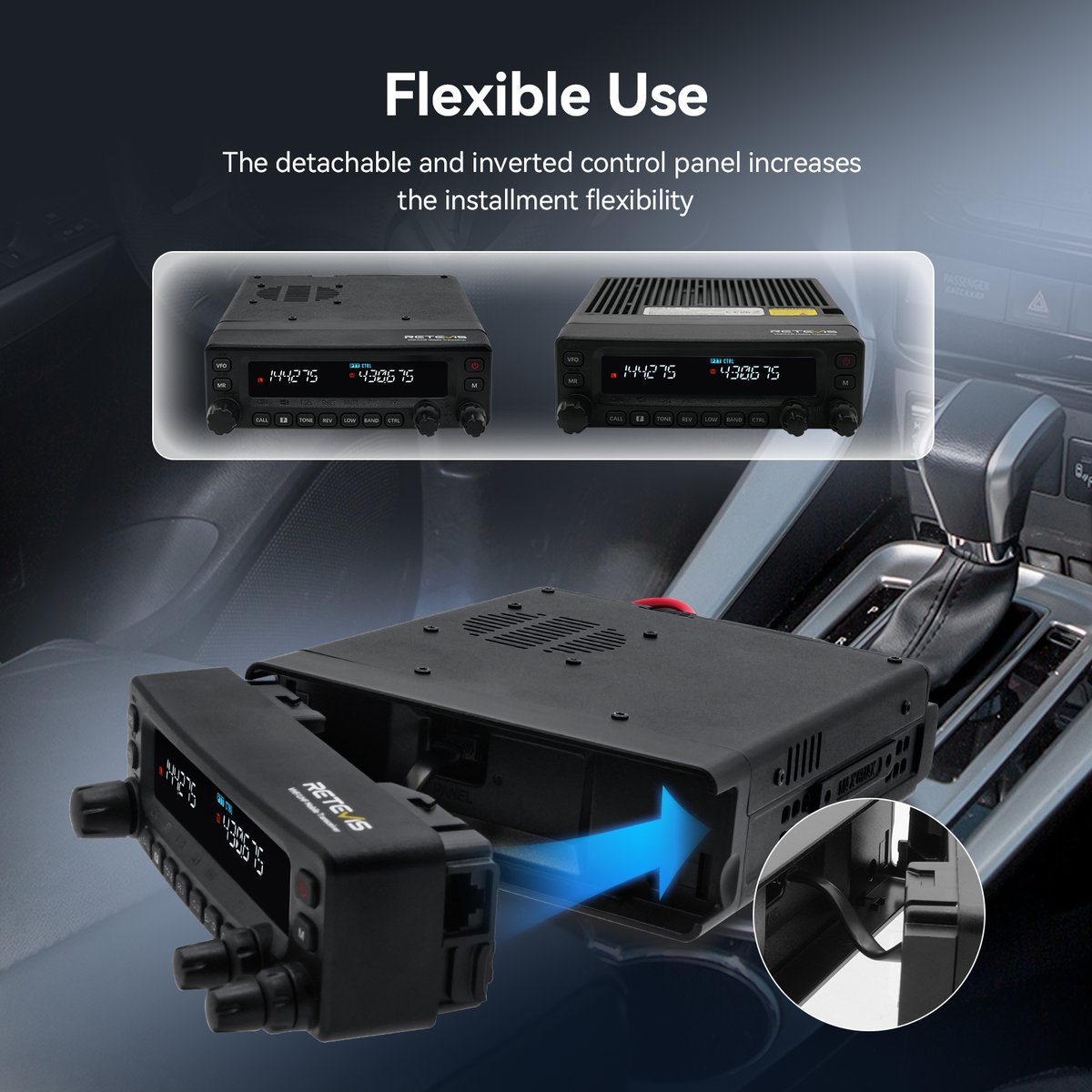 🔄 RETEVIS MA1 with 180° Flippable Detachable Panel!
Customize your mobile ham setup with ease.
🛠️Better sound clarity, safer speaker position, and total mounting flexibility.
#RETEVISMA1 #mobileradio #hamradio #amateurradio #detachable #mounting #crossbandrepeater #dualband