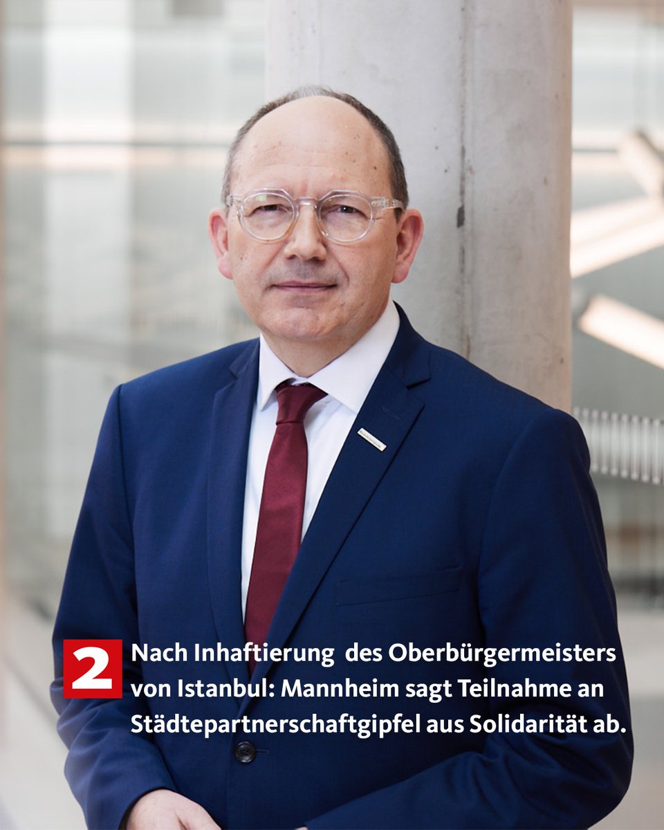 In Abstimmung mit #Berlin wird auch die Stadt #Mannheim nicht, wie ursprünglich geplant, am Städtepartnerschaftsgipfel Türkei-Deutschland teilnehmen. Die Ganze Meldung findet ihr unter mannheim.de/de/nachrichten…