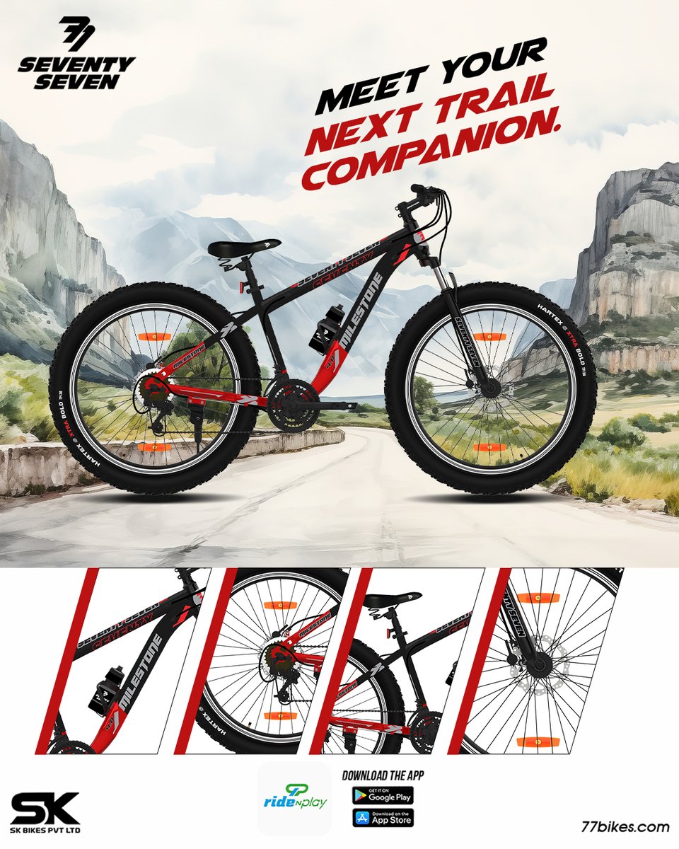 77_bikes's tweet photo. Unleash the Beast – Power, Performance, and Perfection in Every Ride.
.
.
.
#seventyseven #milestone #golimitless #ridebeyond #conquertrails #bikerevolution #adventureawaits #ridebold #discoverhorizons #pushyourlimits #ridenplay #skbikes

https://t.co/8FyhVkYvxn https://t.co/a6K8TWPqDB
