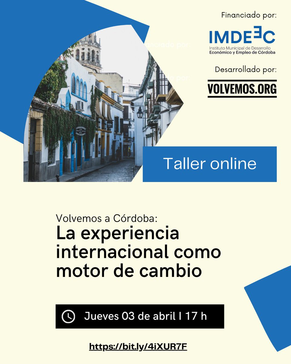 📌Taller: La experiencia internacional como motor de cambio.
📌Jueves 3 de abril a las 17:00 (hora peninsular española)
📌Inscripción: bit.ly/4iXUR7F

¡Te esperamos para ayudarte a poner en valor tu experiencia internacional al regresar!
