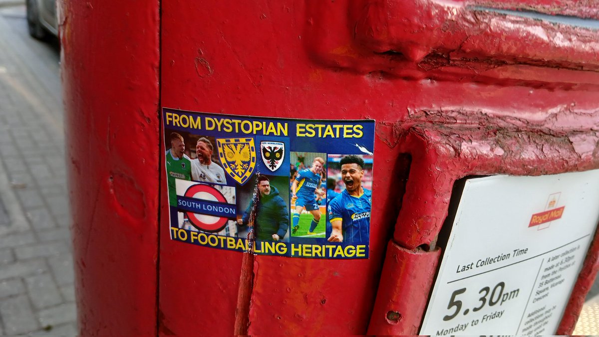 Stuck this up while on the paper round <a href="/AFCWimbledon/">AFC Wimbledon</a> 🔵🟡👊