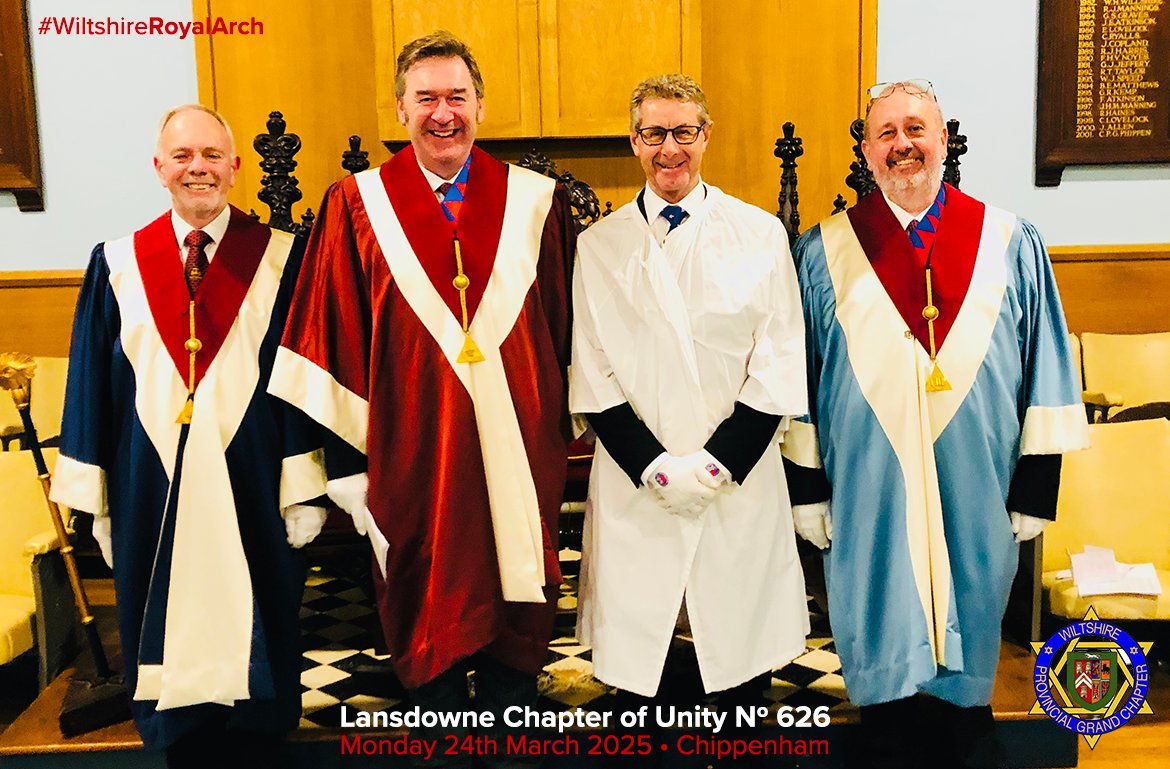 #WiltshireRoyalArch Welcome to the Wiltshire Royal Arch family newly Exalted Companion James N M. Joining the Supreme Order of the Holy Royal Arch @ Lansdowne Chapter N° 626 in Chippenham on Monday. An excellent Exaltation ceremony. Congrats Comp. James!
<a href="/wiltspgl/">Wiltshire Freemasons</a> <a href="/pgcWiltshire/">PGChapter Wiltshire</a>