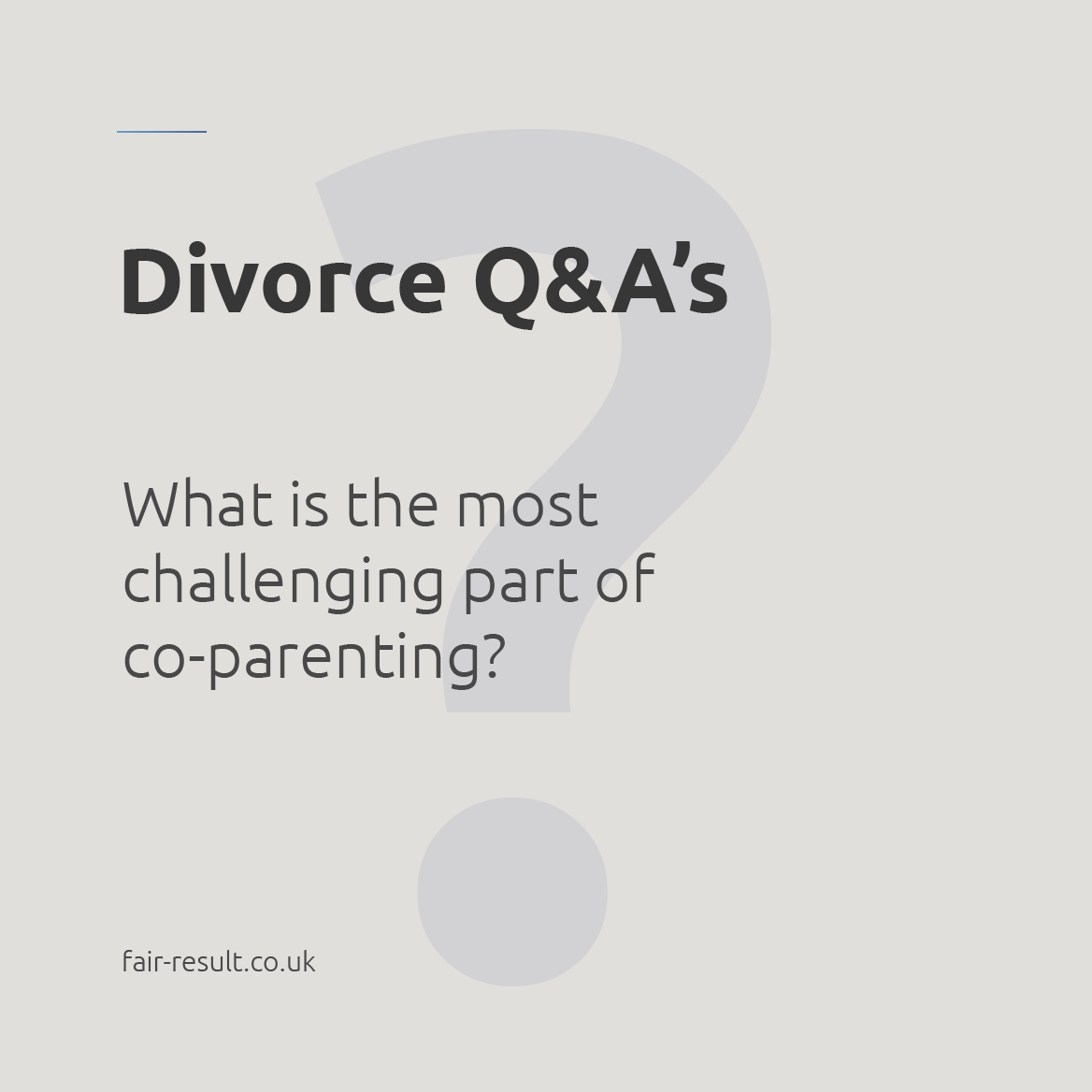 We want to hear from you:

👉 What’s the most challenging part of co-parenting for you?

Share your experiences in the comments below to help others navigate this path. 

#FairResult #CoParenting #FamilyMatters #DivorceSupport