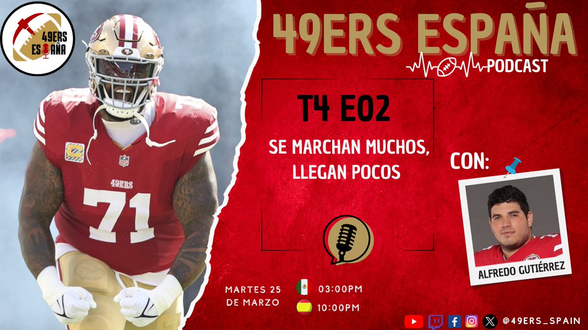 𝟰𝟵𝗲𝗿𝘀 España (@49ers_spain) on Twitter photo 🎙️𝗣𝗢𝗗𝗖𝗔𝗦𝗧🎙️
Ya tenéis disponible en las 3 plataformas el último Podcast analizado la Off Season de <a href="/49ersESP/">49ers en Español</a> con el gran <a href="/AlfredoGtzMX/">Alfredo Gutiérrez</a>
🔴 #YouTube
🟢 #Spotify
🟠 #iVoox
⤵️⤵️
49ersspain.com/49ers-espana-p…
#49ersESP 🎙️𝗣𝗢𝗗𝗖𝗔𝗦𝗧🎙️
Ya tenéis disponible en las 3 plataformas el último Podcast analizado la Off Season de <a href="/49ersESP/">49ers en Español</a> con el gran <a href="/AlfredoGtzMX/">Alfredo Gutiérrez</a>
🔴 #YouTube
🟢 #Spotify
🟠 #iVoox
⤵️⤵️
49ersspain.com/49ers-espana-p…
#49ersESP