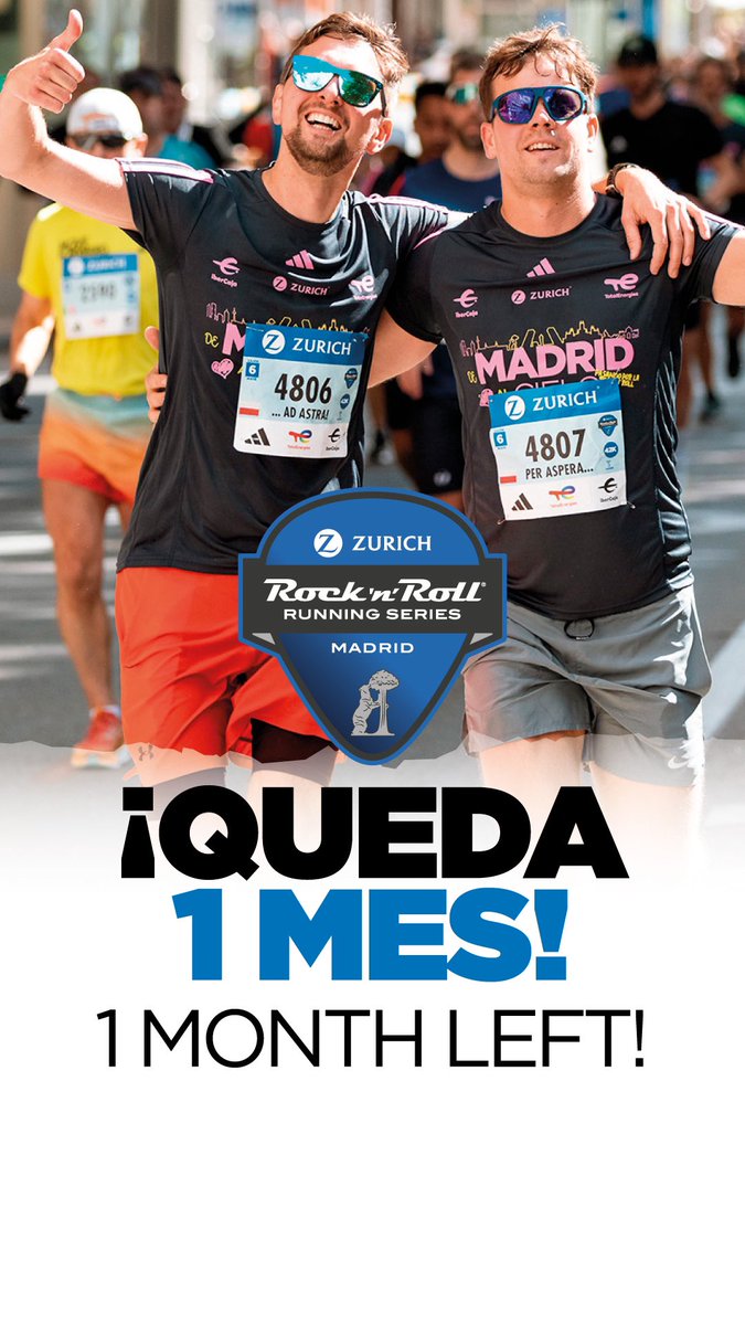 Menciona a esa persona con la que vas a llegar a meta. 

—-

Mention the one you’re gonna reach the finish line with. 

#RNRMadrid
