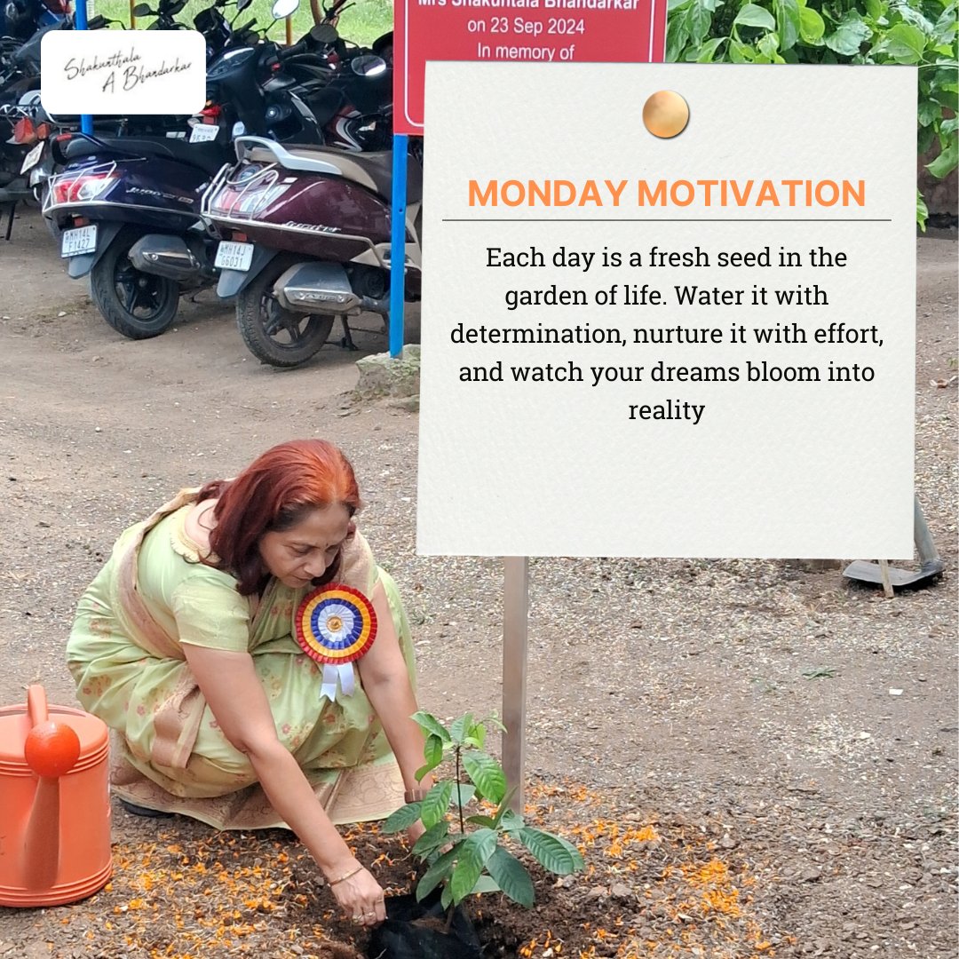 ShakunthalaBha1's tweet image. Your journey is like a garden—what you plant today will shape your tomorrow. Stay patient, stay determined, and watch your efforts blossom into success! #growthmindset #nurtureyourdreams #keepevolving #believeinyourself #bloomwithpurpose