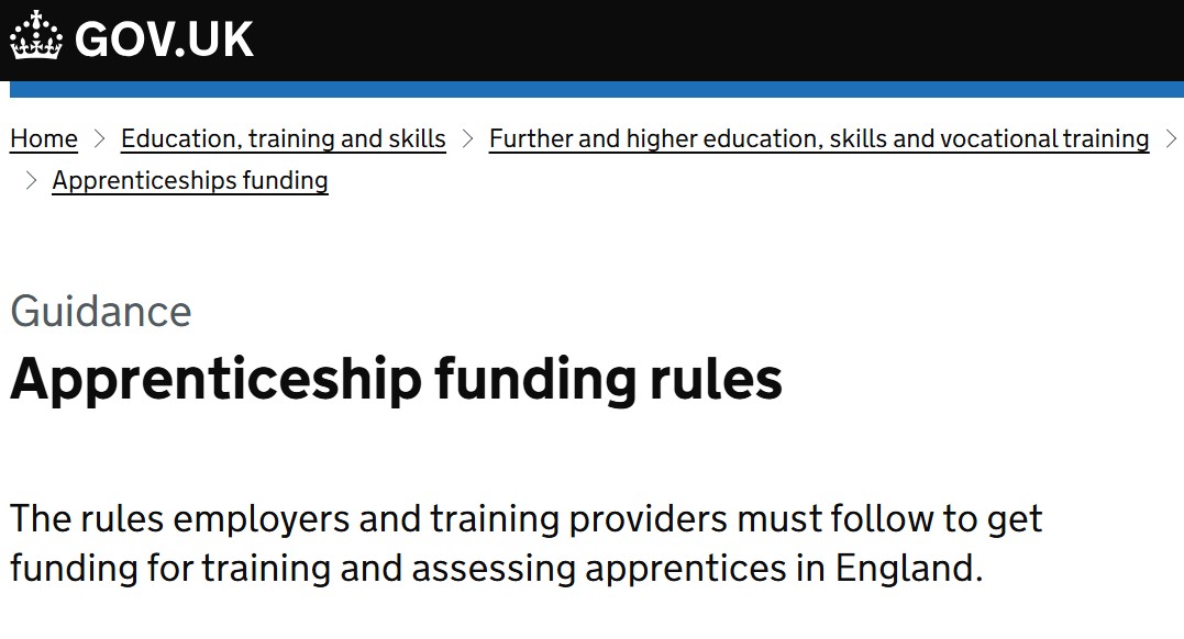 #Employers and #Providers – Stay up to date with the latest Apprenticeship Funding Rules on our dedicated webpage ➡️: ow.ly/pkM150VhYbg

We’ll be engaging with <a href="/AELPUK/">AELP</a>, <a href="/AoC_info/">Association of Colleges (AoC)</a> and our expert providers ahead of the 2025/26 rules being released in May.

#apprenticeships