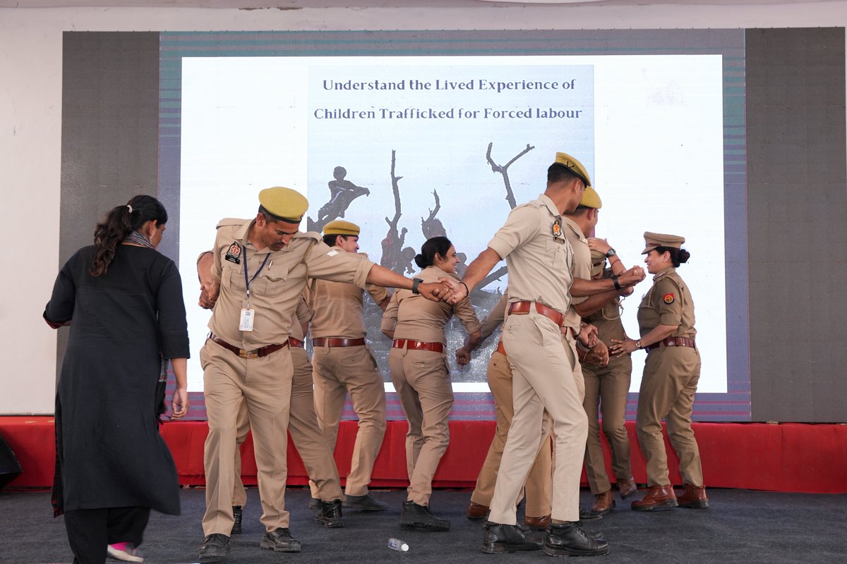 Immense professional satisfaction of organising a workshop for 250 police persons manning UP's Anti-Human Trafficking Police Stations to sensitise them to the scale &amp; seriousness of trafficking cases &amp; expose them to manual &amp; technological means of tracing long missing children
