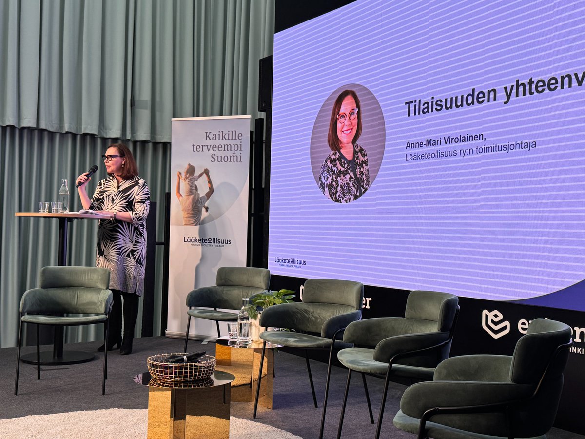 Laaketeollisuus's tweet photo. “Tänään #Saatavuusfoorumi’ssa keskusteltiin siitä, mikä ratkaisee.”
- Kliininen lääketutkimus on potilaan hoitoa, joka päivä
- Rahoitus ja rahoitusinstrumentit vaativat kehittämistä
- Tarvitsemme tutkimusten kansallista koordinointia ja alueiden innostamista mukaan tutkimukseen
- Uudet innovaatiot on saatava käyttöön potilaille
- Neuvottelumenettely maksajan kanssa voi ratkaista epävarmuutta
@AMVirolainen
#lääketeollisuus #KaikilleTerveempiSuomi