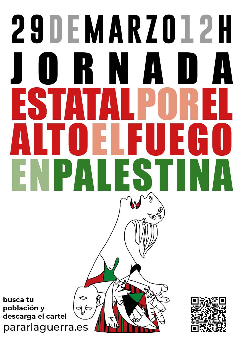 CGTrabajoSocial (@cgtrabajosocial) on Twitter photo Desde el Consejo General del Trabajo Social apoyamos la concentración "Por una paz justa. Alto el fuego definitivo. Ni terrorismo ni genocidio" convocada por <a href="/PararLaGuerra/">Hay que parar la guerra ☮️🕊️</a> Nos vemos el sábado 29 de marzo a las 12h00 en diferentes puntos de España.
Consulta la convocatoria de Desde el Consejo General del Trabajo Social apoyamos la concentración "Por una paz justa. Alto el fuego definitivo. Ni terrorismo ni genocidio" convocada por <a href="/PararLaGuerra/">Hay que parar la guerra ☮️🕊️</a> Nos vemos el sábado 29 de marzo a las 12h00 en diferentes puntos de España.
Consulta la convocatoria de