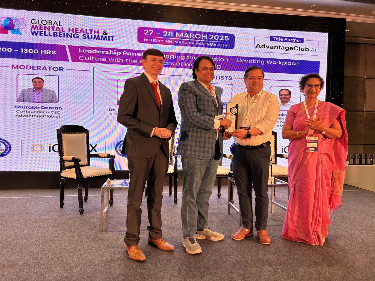 gmhwsummit's tweet image. #GMHWS2025 Day 1 | Leadership Panel 1

Topic: Changing the Equation - Elevating Workplace Culture with the Key Pillars of Well-being

MODERATOR: @sourabhdeorah

PANELISTS: 
Dr. Ashish Vijay Jain
Dr. Kamla Fartyal
Dr. Shriniket Mishra 

#LeadershipPanel