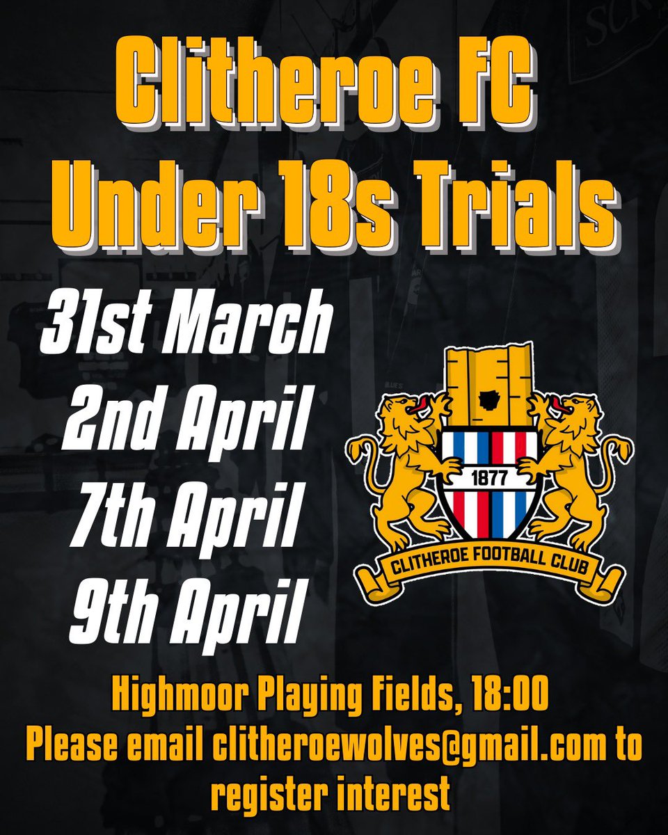 Clitheroe Football Club Youth Teams tweet media