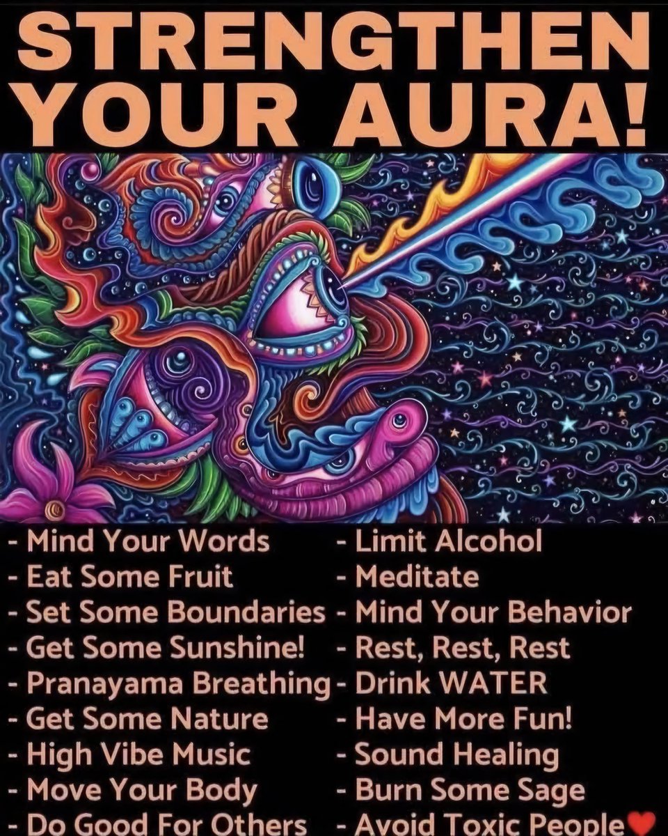 ladiekerrie's tweet photo. STRENGTHEN YOUR AURA!