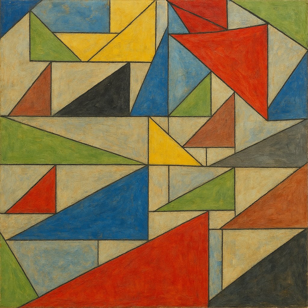 alirezashayeste's tweet photo. "Embracing the bold beauty of geometric expression. Every triangle, every color has its own story to tell. 🌈✨ #ArtOfShapes #ColorExplosion #GeometricArt #CreativeVibes" https://t.co/MzJMg8wrPT