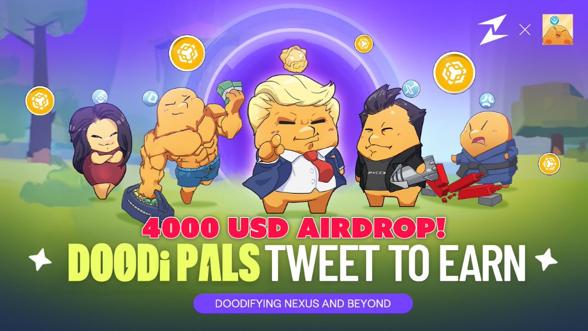 🧵 1/3
🪂4000 USD Prize Pool Airdrop in partnership with @Zentry!

🎉Nexus Doodi Watchers and Storytellers go forth to validate and create Doodi Content for a split of the rewards!

📅Ends in 5 days, on April 1 10AM UTC!

👇Keep reading for more information