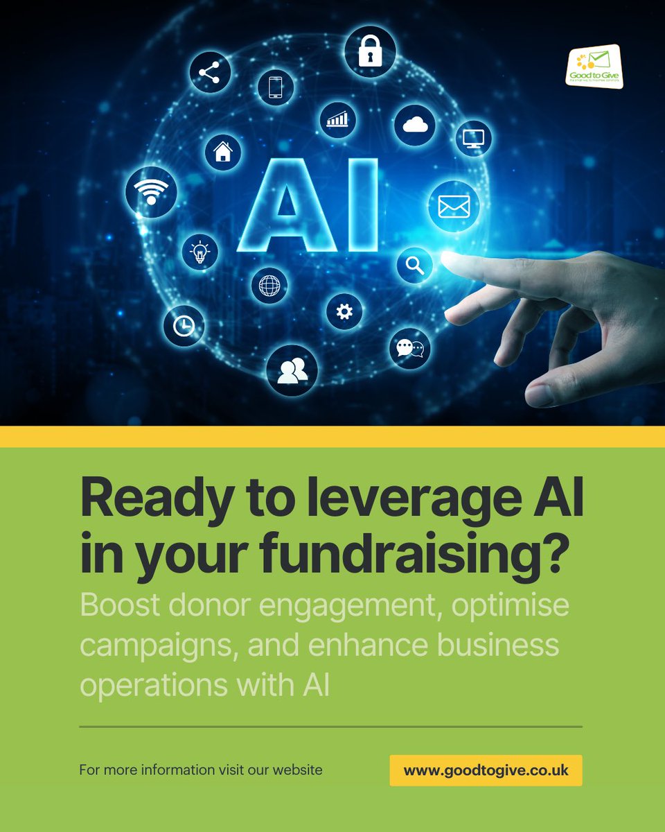 GiftAidUK's tweet photo. Nonprofits thrive when they balance AI technology with genuine donor relationships. 

By using AI as a tool, not a replacement, organizations can boost fundraising efforts while keeping interactions authentic. 

#ai #nonprofits #finance https://t.co/KdAsgzGIxf