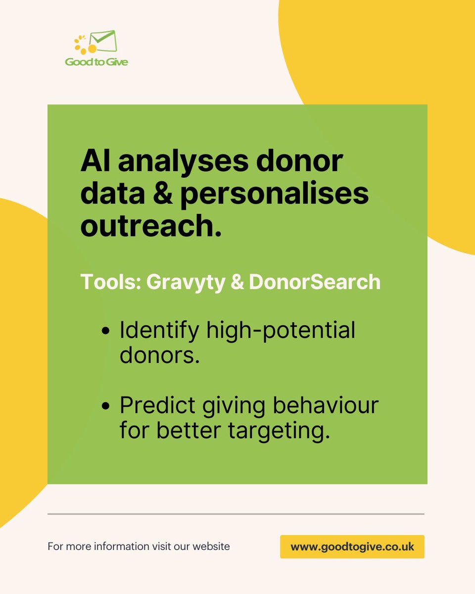 GiftAidUK's tweet photo. Nonprofits thrive when they balance AI technology with genuine donor relationships. 

By using AI as a tool, not a replacement, organizations can boost fundraising efforts while keeping interactions authentic. 

#ai #nonprofits #finance https://t.co/KdAsgzGIxf