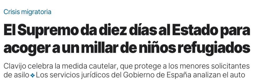 El Gobierno de Pedro Sánchez no ha cumplido con Canarias.

El Supremo deja claro que el Gobierno del PSOE ha dejado tiradas a las islas con los menores con derecho a protección internacional.

¿Qué harán ahora?