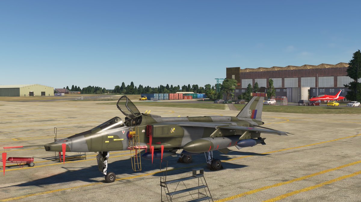 JaguarXX764's tweet image. XX764 takes to the sky again - in @microsoftflight  Simulator. 

This stunning version of the aircraft has been created by Panther Repaints and is based on the new #Azurpoly Jaguar add-on, which we are proud to have collaborated with.