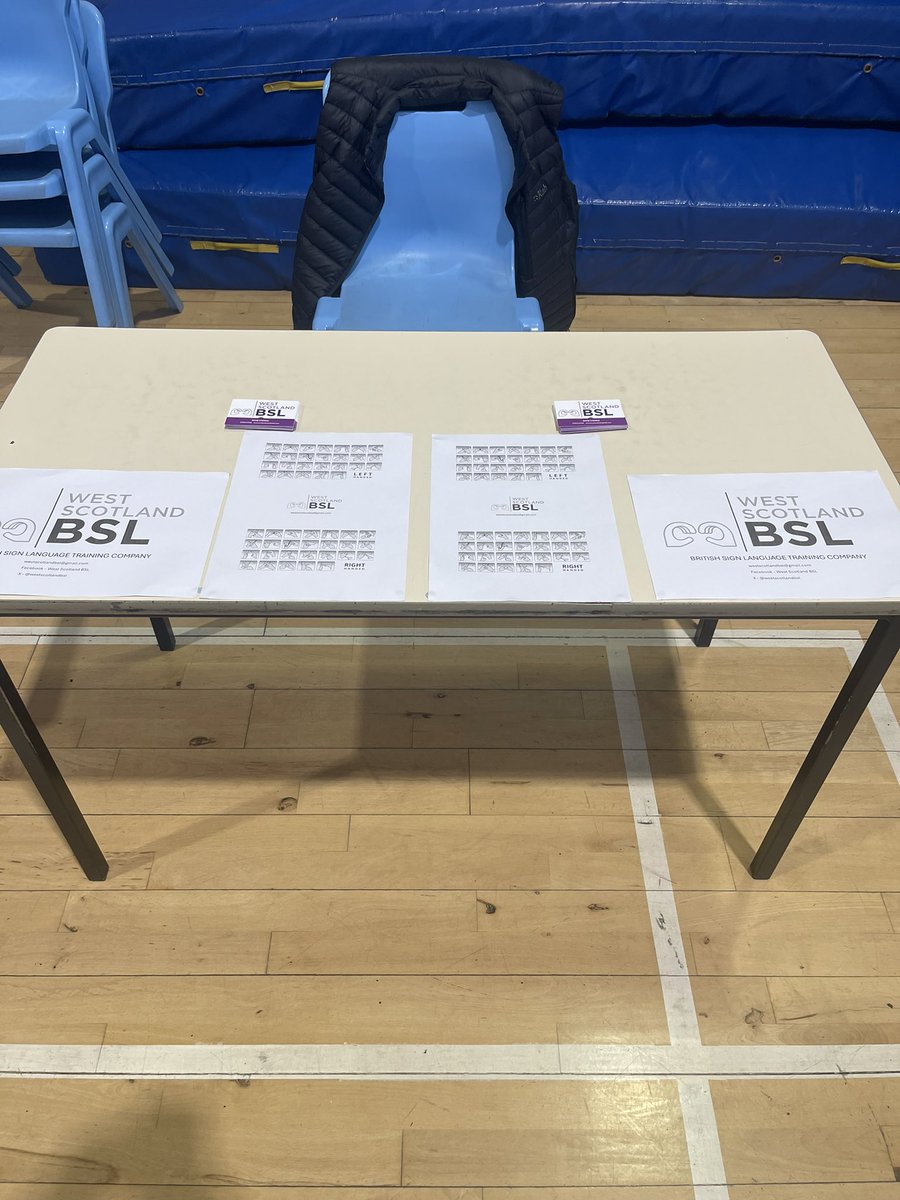 Happy to be attending P7 Together With Ambition Conference at Mearns Primary School today. We have our own table and get to chat about our career choices and talk about how much we love it. We are hoping to inspire the pupils to think about careers using British Sign Language.