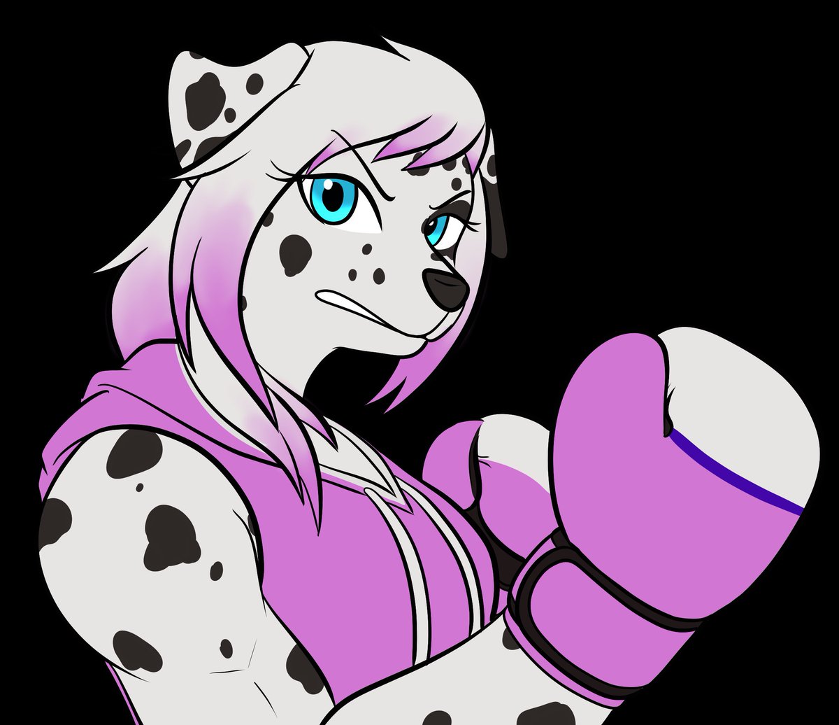 Ashley the boxer dalmatian - she's ready for some action!
