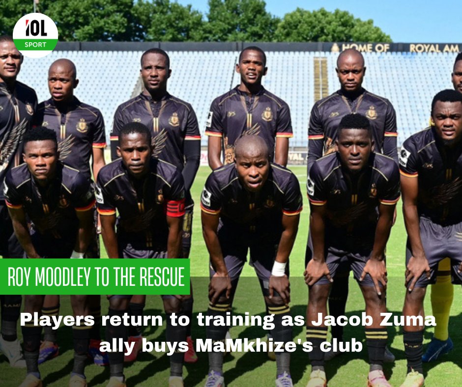 IOL's tweet image. Durban businessman Roy Moodley has been named as the new owner of Royal AM. @IOLsport 

iol.co.za/sport/soccer/r…

#RoyalAM #Mamkhize #RoyMoodley #SARS #PSL #BetwayPremiership #IOLnews