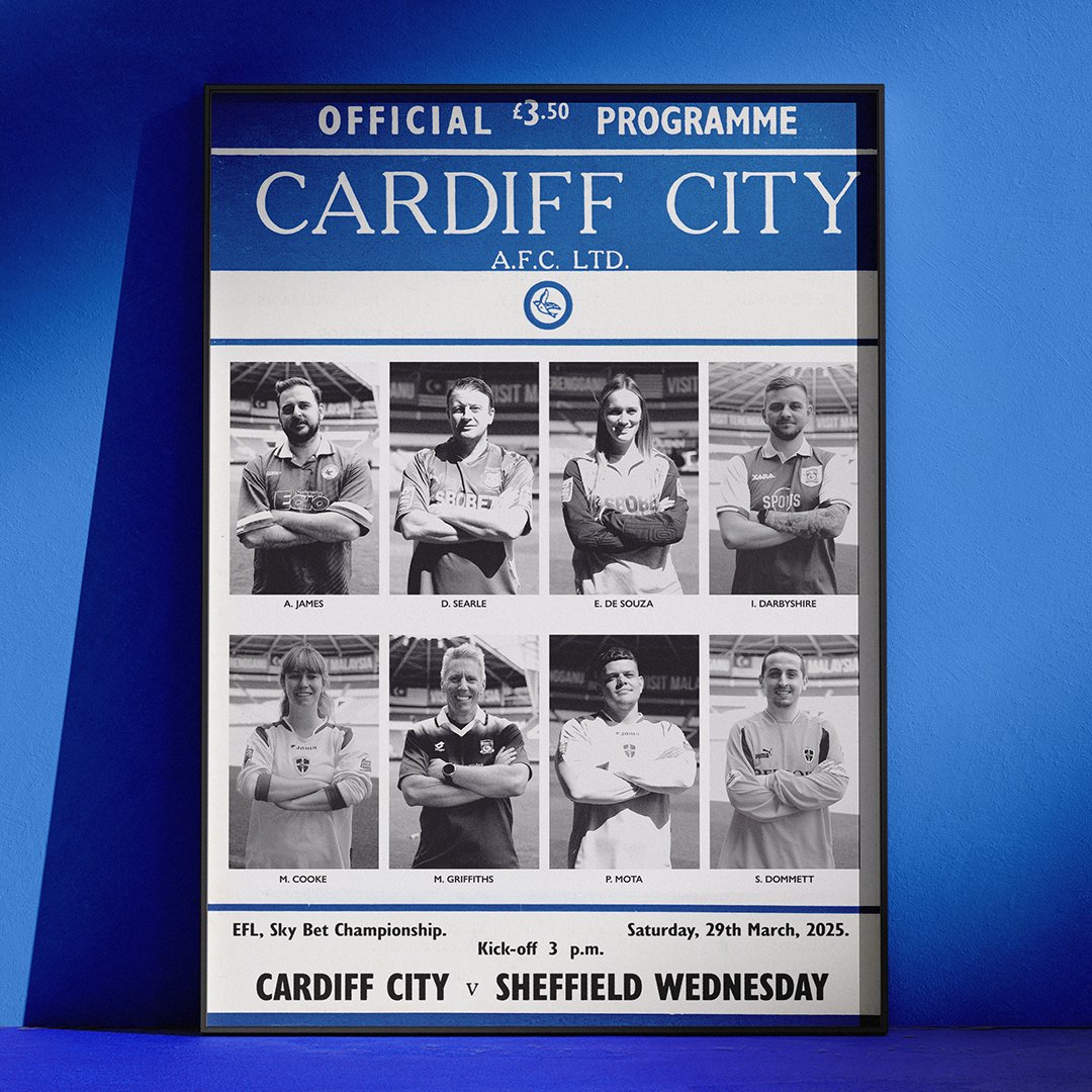 The Bluebird (@thebluebirdprog) on Twitter photo Inspired by the 1964/65 season and Retro Shirt Day! π
Classic kits modelled by Club staff from various departments. A proper #CityAsOne cover! π
Get involved with Retro Shirt Day at CCS this Saturday! π
#CityAsOne | <a href="/CardiffCityFC/">Cardiff City FC</a> Inspired by the 1964/65 season and Retro Shirt Day! π
Classic kits modelled by Club staff from various departments. A proper #CityAsOne cover! π
Get involved with Retro Shirt Day at CCS this Saturday! π
#CityAsOne | <a href="/CardiffCityFC/">Cardiff City FC</a>