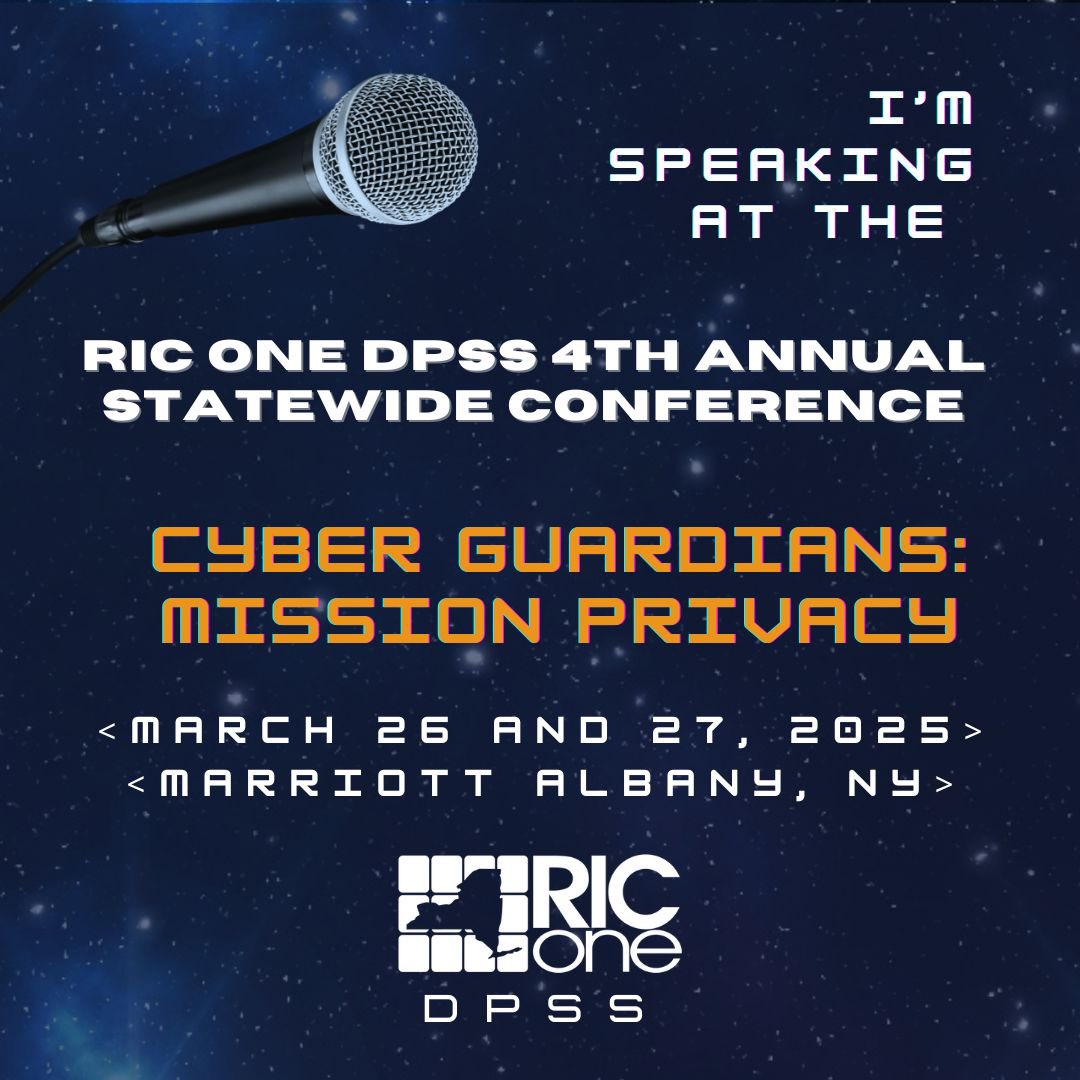 Honored to have presented at the RIC ONE DPSS 2025 #DPSS25 Conference on ways to share information securely! 🔒 Already looking forward to next year! 🔒🤖<a href="/NassauBOCES/">Nassau BOCES</a>