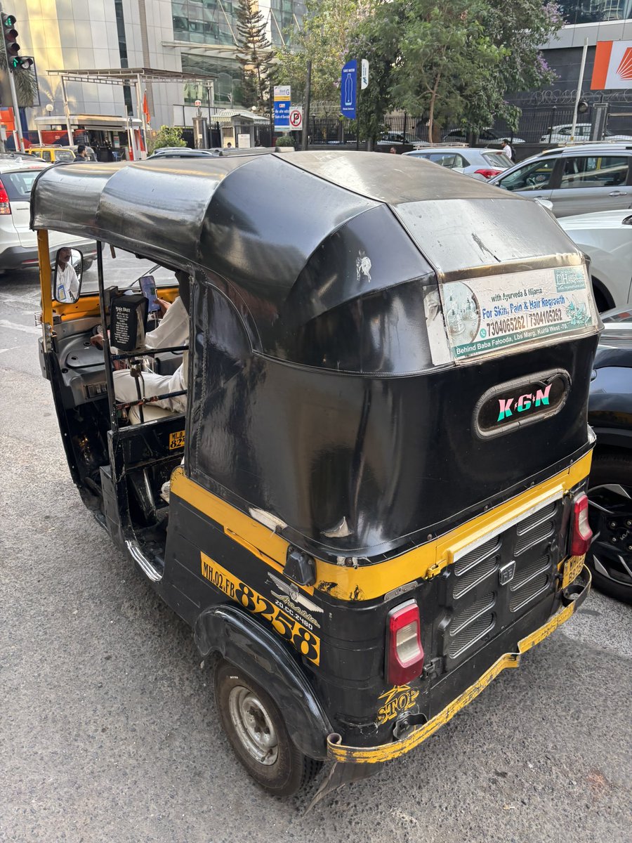 <a href="/MumbaiPolice/">मुंबई पोलीस - Mumbai Police</a> <a href="/mybmc/">माझी Mumbai, आपली BMC</a> <a href="/MTPHereToHelp/">Mumbai Traffic Police</a> outside one BKC building, this guy stopped to ask where I wanted to go, demanded 3x amount and then went ahead OVER MY TOES. When I stopped him to ask if he knew, he didn’t even bother.  I NEED HIS LICENSE TO BE REVOKED.