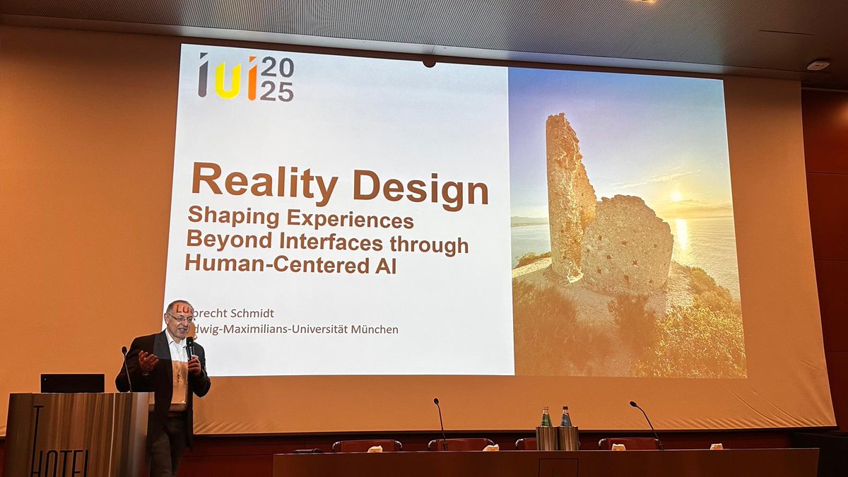 albrechtschmidt's tweet image. I enjoy #IUI2025 a lot - so many insightful discussions after my keynote on "Reality Design" and an inspiring program. I enjoyed the morning runs before the conference in Cagliari (sunrise was at 6:30 - well aligned with a conference start at 9). @mimuc
uni.ubicomp.net/talks/RealityD…