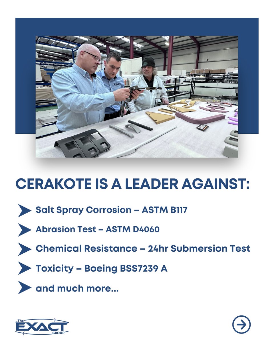 ExactCNC's tweet photo. The Exact Group is proud to be a Certified Applicator of @CerakoteFinish - the world leader in thin film ceramic coating technology.

🌐 https://t.co/gkh08iDHxi

📍Visit us at @aix_expo 2025, Stand 7B42 | Hall B7

#ExactGroup #AIX25 #Cerakote https://t.co/qdZbd7UzKJ