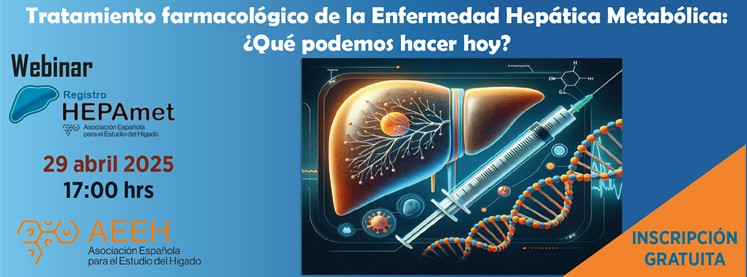 Asociación Española para el Estudio del Hígado (@aeehliver) on Twitter photo 📢¡Atentos!
🧑💻El próximo martes 29 de abril el Registro #HEPAmet AEEH que dirige el <a href="/Dr_Ampuero/">Javier Ampuero</a> organiza el #Webinar titulado 'Tratamiento farmacológico de la Enfermedad Hepática Metabólica: ¿Qué podemos hacer hoy?'
✍️Consulta el programa e inscríbete aquí:👇 📢¡Atentos!
🧑💻El próximo martes 29 de abril el Registro #HEPAmet AEEH que dirige el <a href="/Dr_Ampuero/">Javier Ampuero</a> organiza el #Webinar titulado 'Tratamiento farmacológico de la Enfermedad Hepática Metabólica: ¿Qué podemos hacer hoy?'
✍️Consulta el programa e inscríbete aquí:👇