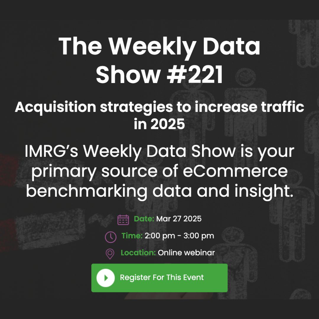 Free at 2pm? ⏰

Join our Head of SEO, Tom, for a deep dive into all things acquisition on <a href="/imrgupdate/">IMRG - The UK eCommerce Association</a>'s Weekly Data Show!

Save your free place now ⤵️

shorturl.at/kBobf

#seo #acquisition #ecommerce