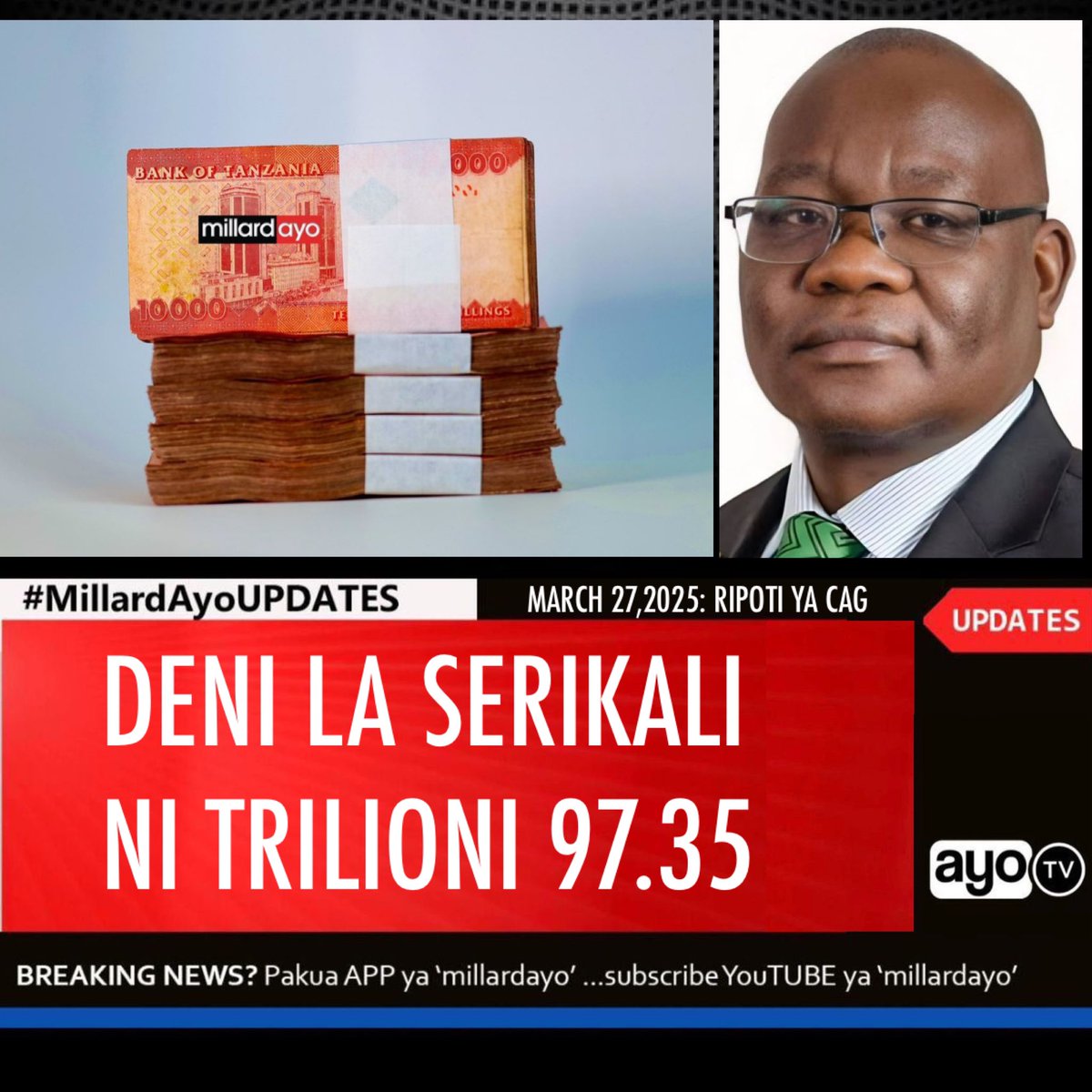 Mdhibiti na Mkaguzi Mkuu wa Hesabu za Serikali (CAG) Dkt. Charles Kichere, leo March 27,2025 amewasilisha ripoti kuu kwa mwaka wa fedha 2023/2024 kwa Rais wa Tanzania Dkt. Samia Suluhu Hassan Ikulu Jijini Dar es salaam ambapo amesema deni la Serikali limeongezeka na kufikia