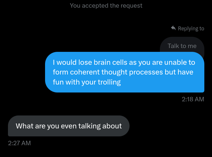 KeflaNovac99006's tweet photo. I know he just wants attention but this troll (who's super bad at it) is funny https://t.co/rvmCHdin78