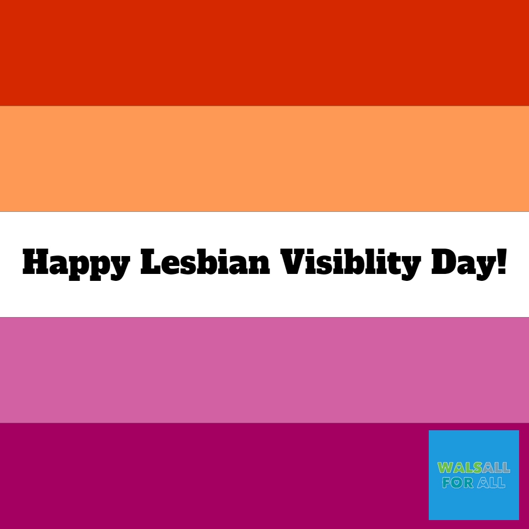 walsallforall's tweet image. Happy #LesbianVisibilityDay to everyone in Walsall who identifies as a #Lesbian. In recently released #Census data, roughly 0.5% of people aged 16 years & over in Walsall LAD are lesbian #WalsallForAll #LesbianVisibilityWeek