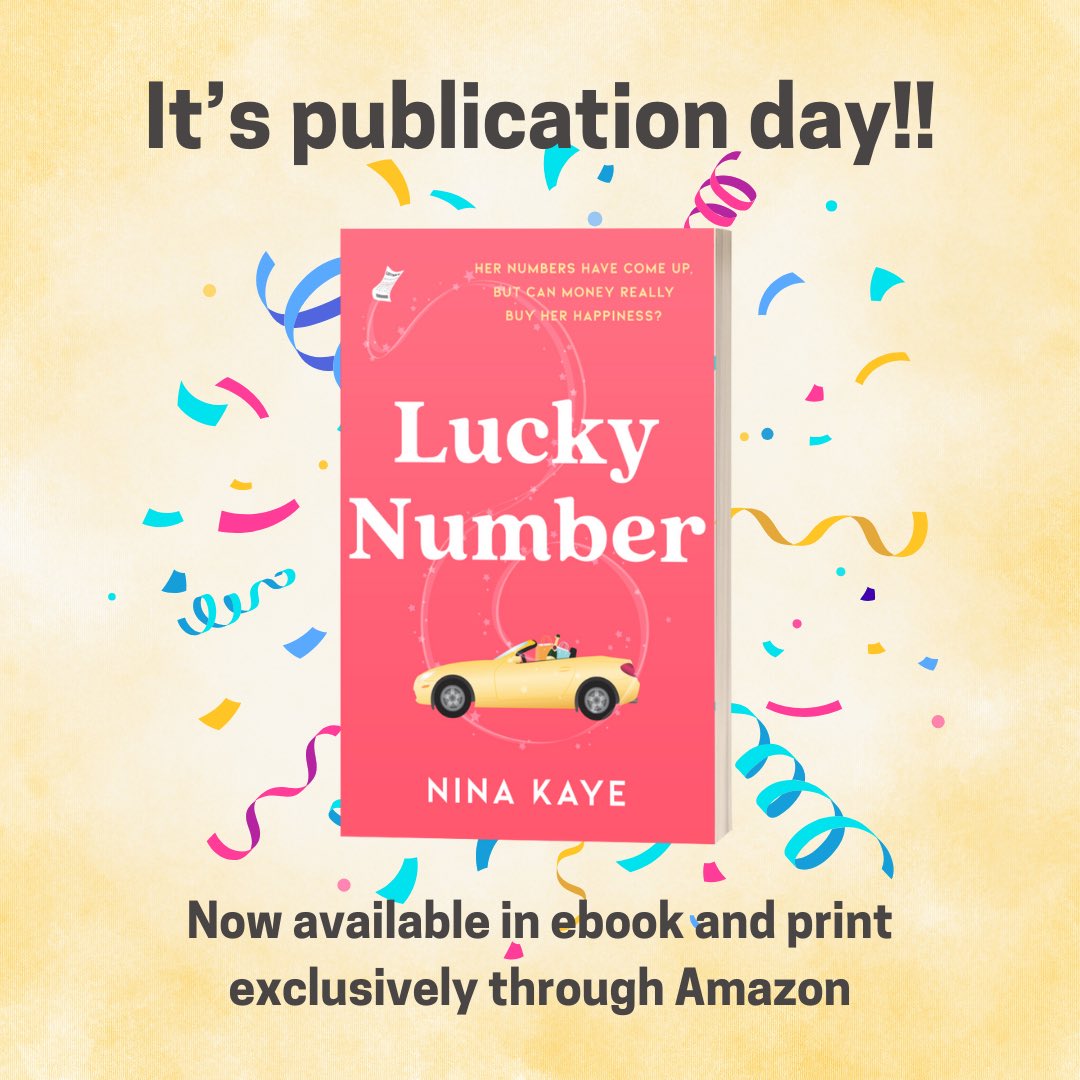 LUCKY NUMBER is out today!! 🥳🍾🥂

So proud to be releasing this book that has so much personal meaning for me. 💕

Find out more about this rollercoaster read packed with humour and heart 👉 mybook.to/6yXlZW2

#WomensFiction #newrelease