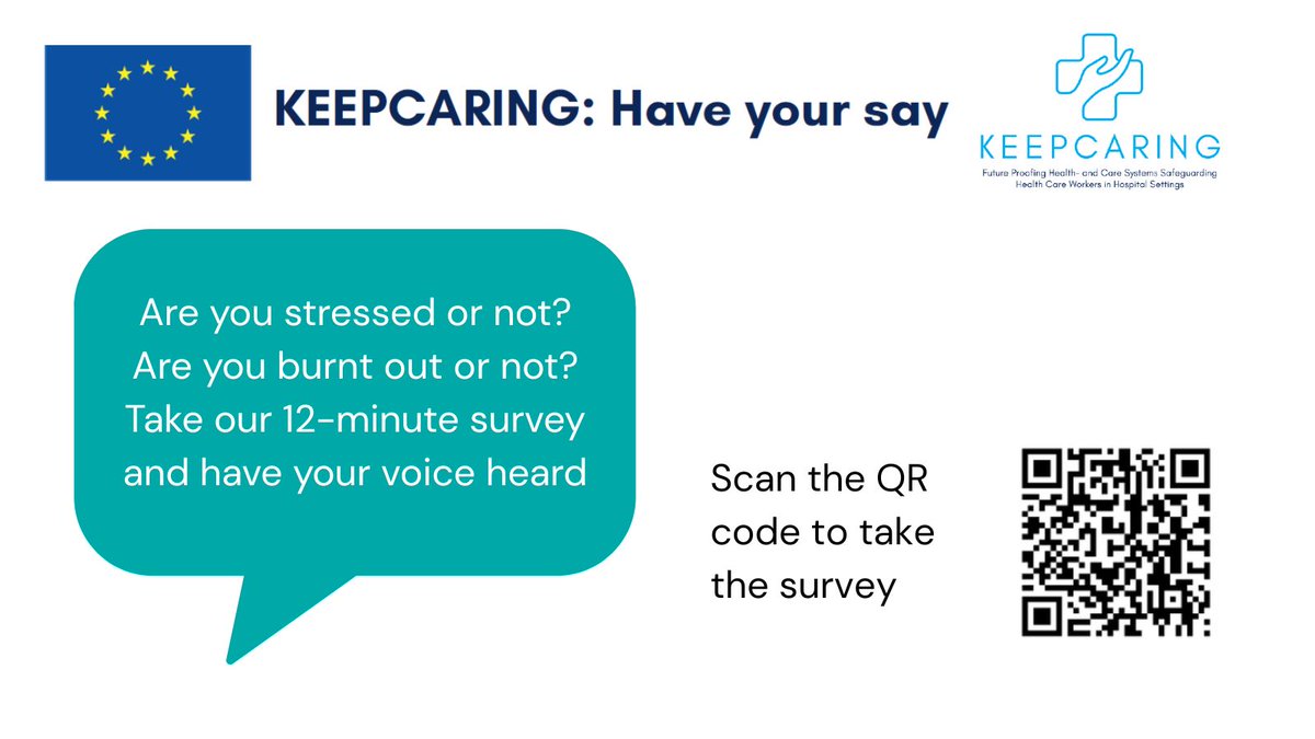 🧑‍⚕️We need your voice 🧑‍⚕️
Doctors and nurses in hospitals, your insights will help us tackle burn out and stress at work.

📊 Take 12 minutes to answer the survey in these languages 🇬🇧🇺🇦🇩🇰🇩🇪🇮🇹🇳🇱🇵🇱
Flahs the QR code or ➡️ unioflimerick.eu.qualtrics.com/jfe/form/SV_6Q…

#MentalHealth