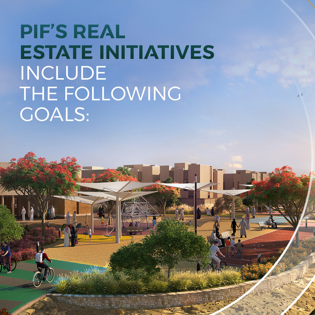 PIF_en's tweet photo. #PIF’s real estate initiatives are transforming Saudi Arabia while empowering construction, service and operations companies to fuel the nation’s growth.