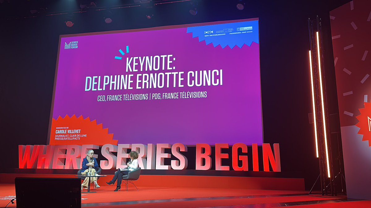 Les 500 M€ d’investissement de <a href="/Francetele/">France Télévisions</a> dans la création seront préservés dans le contexte de coupes budgétaires confirme <a href="/DelphineErnotte/">Delphine Ernotte Cunci</a> à <a href="/SeriesManiaPro/">SERIES MANIA FORUM</a>