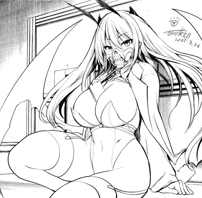 バニーガールツインテ悪魔白衣悪趣味マスク(欲張りセット) 