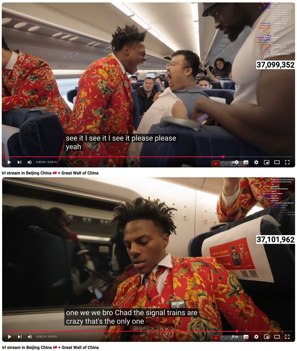 ShanghaiEye's tweet image. And it’s sooooo amazing 🤩 to see @ishowspeedsui livestreaming live from the 🚄#highspeedtrain from #Beijing to the Badaling #GreatWall @BeijingReview @VisitBeijingcn