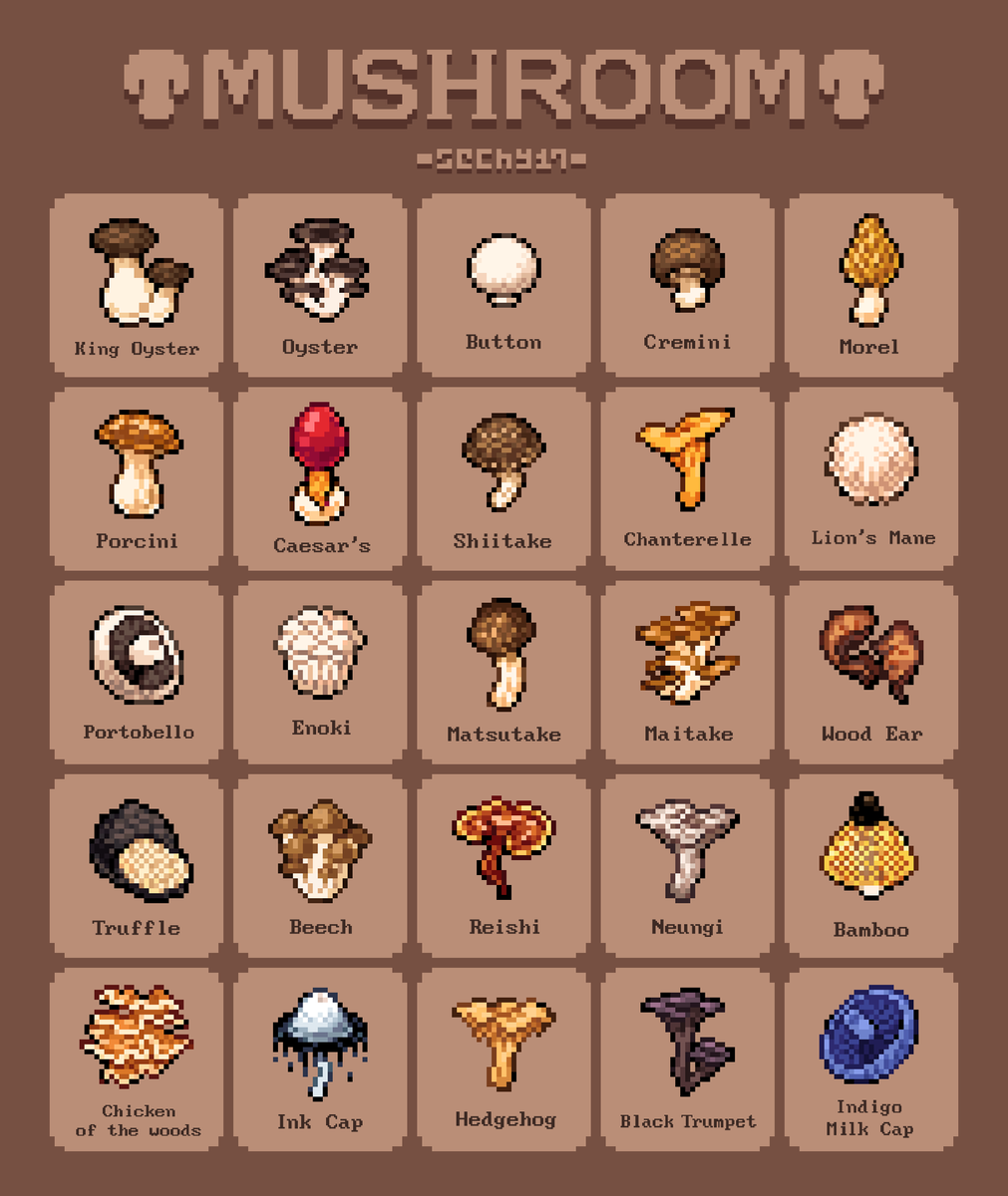 sechy17's tweet image. 🍄Mushrooms Pixelart🍄
#pixelart #ドット絵 #ドット