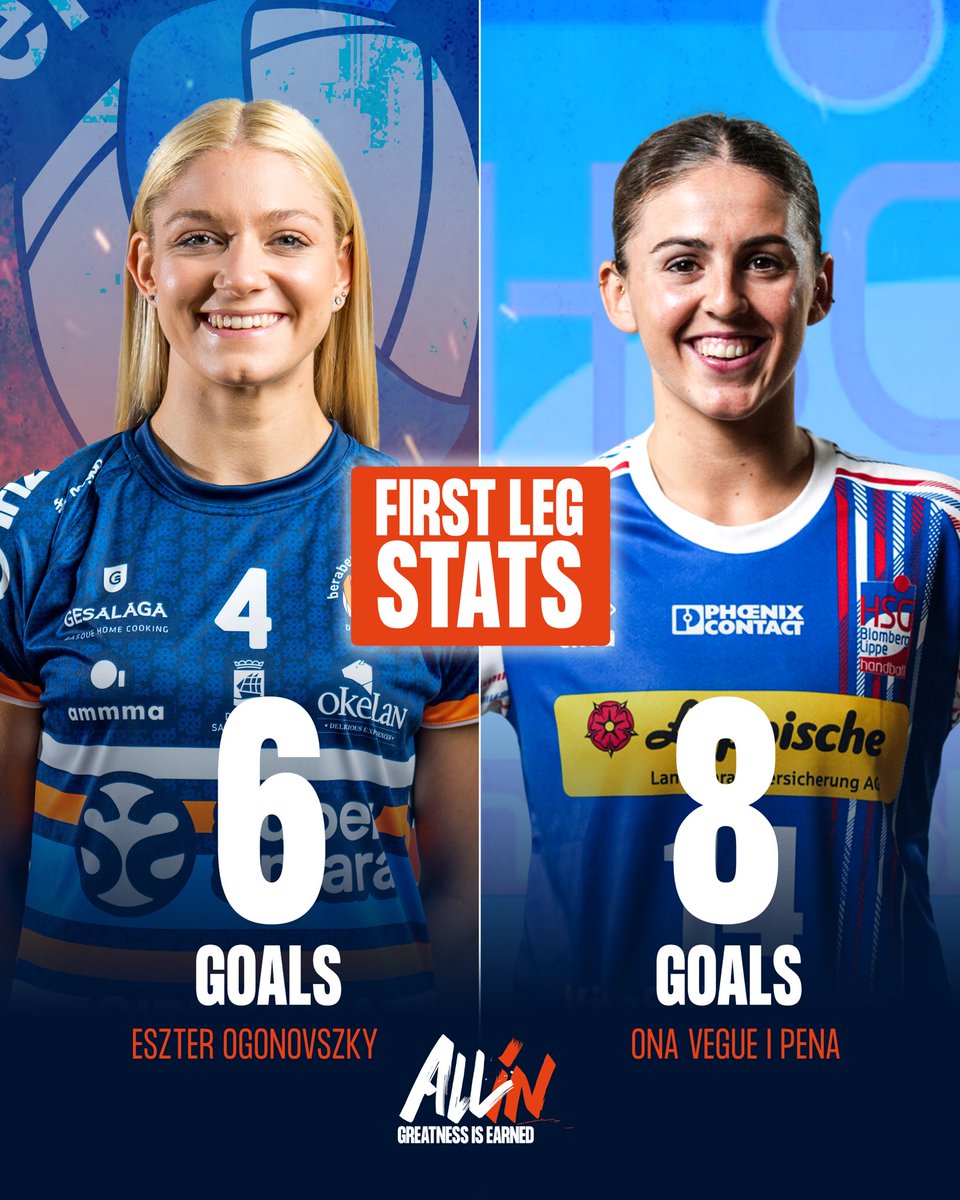 🇪🇸 <a href="/onavegue14/">Ona Vegué</a> and Eszter Ogonovszky were the top scorers of the first leg 🚀 #elw #handball <a href="/BalonmaBeraBera/">super amara Bera Bera</a>
