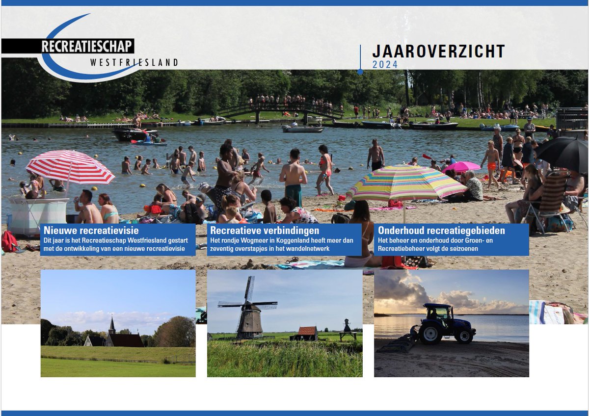 Jaaroverzicht 2024
Ieder jaar stelt het Recreatieschap Westfriesland een jaaroverzicht op. Neem snel een kijkje bij onze lopende projecten en werkzaamheden en lees over de projecten die in voorbereiding zijn : ap.lc/NrmWa