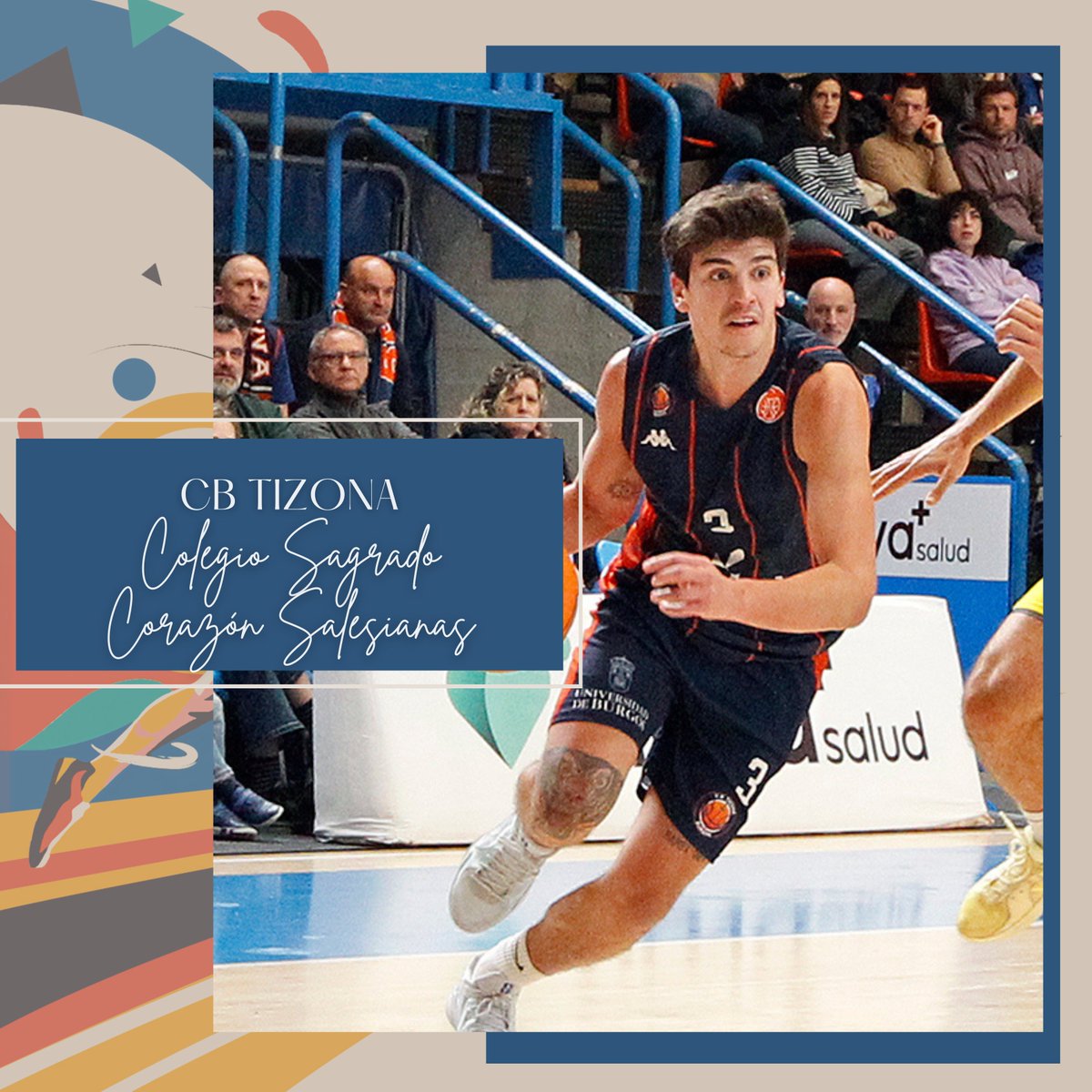 ¡Día de #JornadasDelDeporteBurgalés! 🤍

🗓️ Martes 1 de abril
🫂 <a href="/cb_tizona/">Grupo Ureta Tizona Burgos</a> 
🏫 Colegio Sagrado Corazón Salesianas